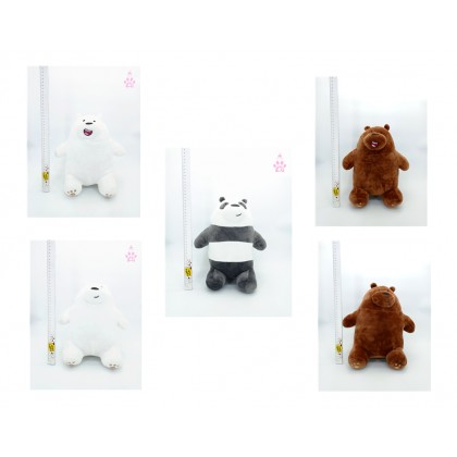 WE BARE BEAR SOFTTOYS/PLUSHTOYS/KIDSTOYS/DOLL 25-35CM 咱们裸熊/坐三只熊娃娃玩具公仔25厘米-35厘米